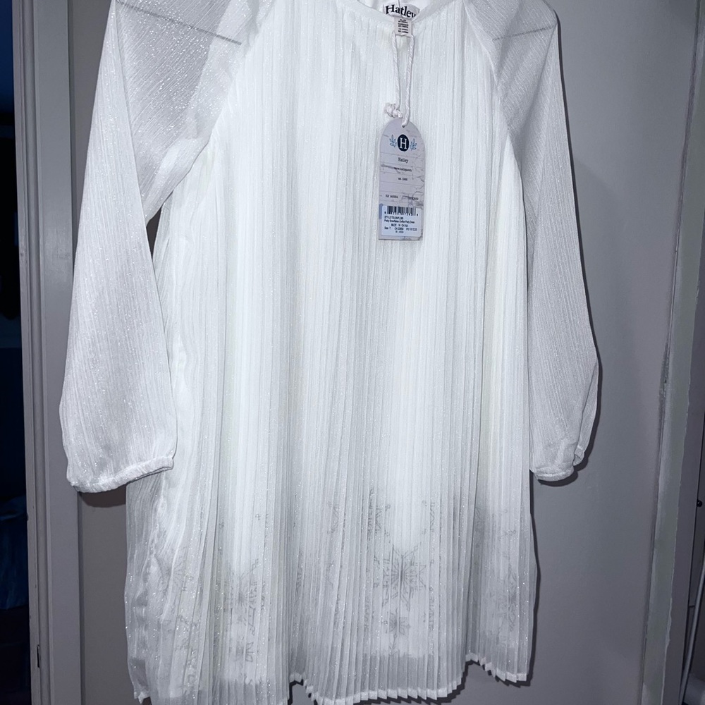 Hatley White Pleated Dress